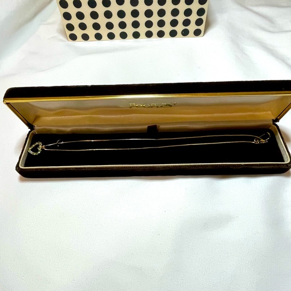 14K Gold Emerald & Diamond Necklace - Picture 3 of 7